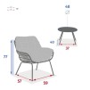 SET CANAPELE PAOPAO 2S GRAFIT