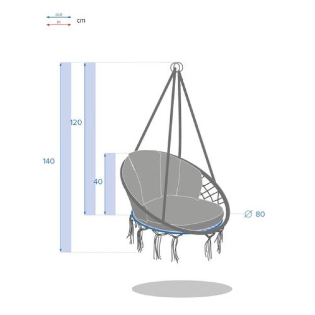 CORDESSA HANG CHAIR D80 CUSHIO
