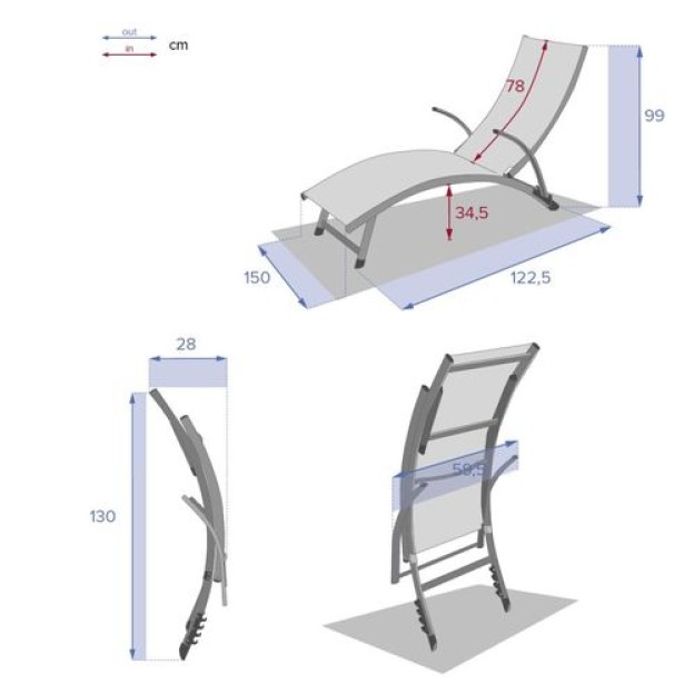 SAMBA LOUNGER POME/GRAFIT