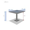 TYLA 2S BISTRO TABLE ACACIA/AL