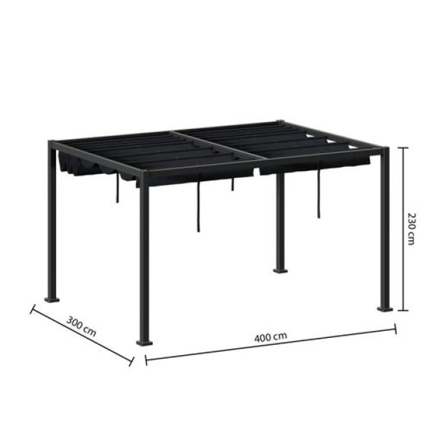 4X3M ZALYA GAZEBO GRAF/SL GR