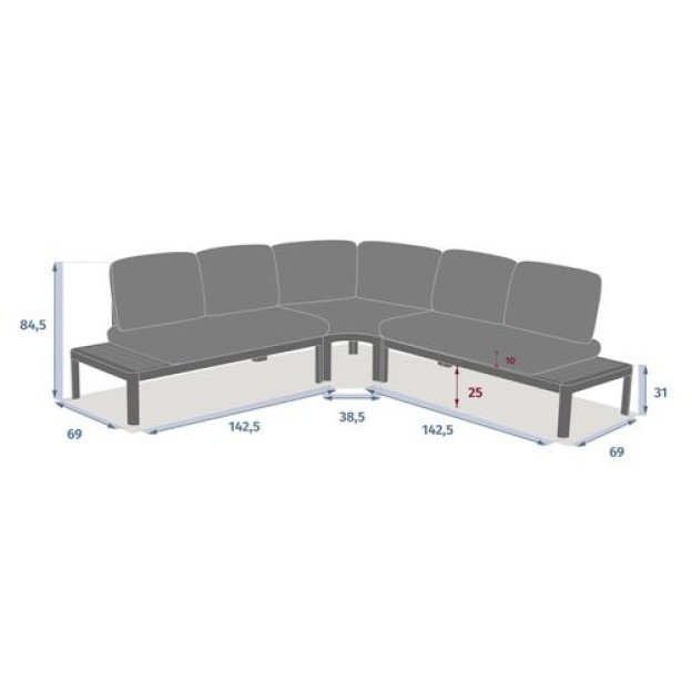 SET CANAPELE PARADIZECORN 6S GRAPH