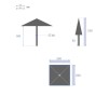 UMBRELA SOIA 2,5X2,5M LUT/WH