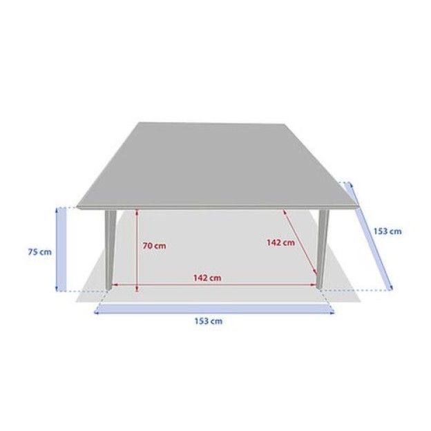 LAMBADA SQ TABLE 8S CERA/GRAF