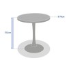 OVIALON 2S BISTRO TUL TABLE LI