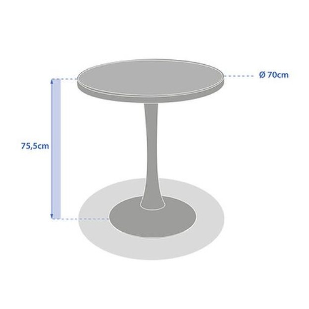 OVIALON 2S BISTRO TUL TABLE LI