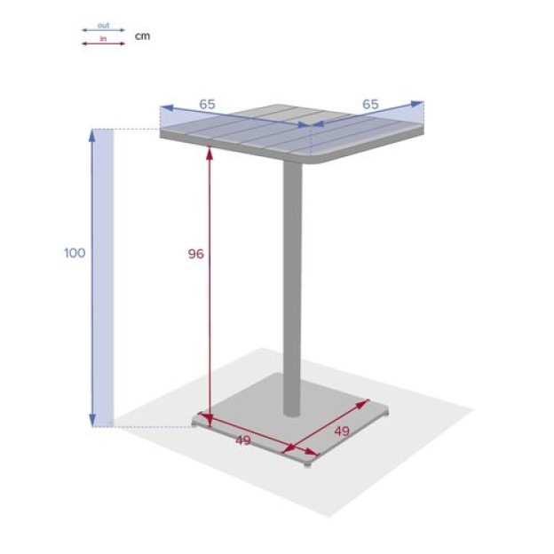 PHUKET HIGH SQU TABLE 2S PEACO