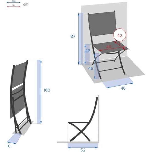 SCAUN FOLD MODULA OLIVE/GRAF