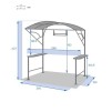 BBQ GAZEBO NEIBA 2,96X1,5 GRAP