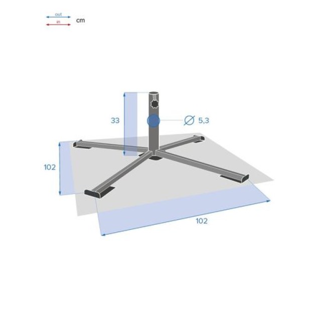 VILTEO BAZĂ UMBR RABATĂ 48CM