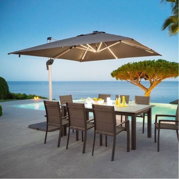 UMBRELA EQUADOR 3X3 LED SLT G