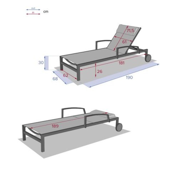 OCALA LOUNGER ANTH/GRAF