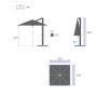 ELEA UMBRELA POLY 3X3M PULITA
