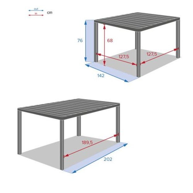 PARADIZE TABLE EXT SQ/RE 10S G