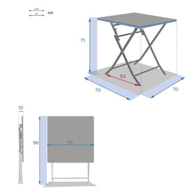 GREENSBORO FLD SQ TABLE 2S MAZARE