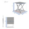 GREENSBORO FLD SQ TABLE 2S MAZARE