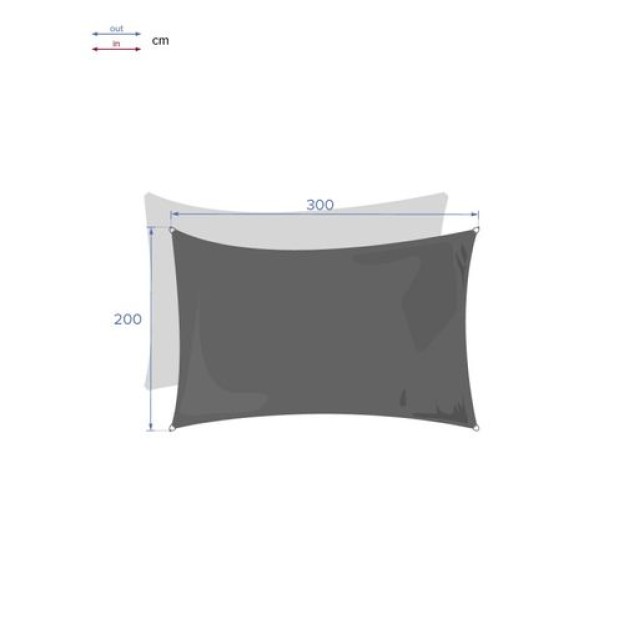 PARASOARE CURACAO 3X2M SLT GRI