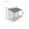 BELIZE WALL GAZEBO 4X3M