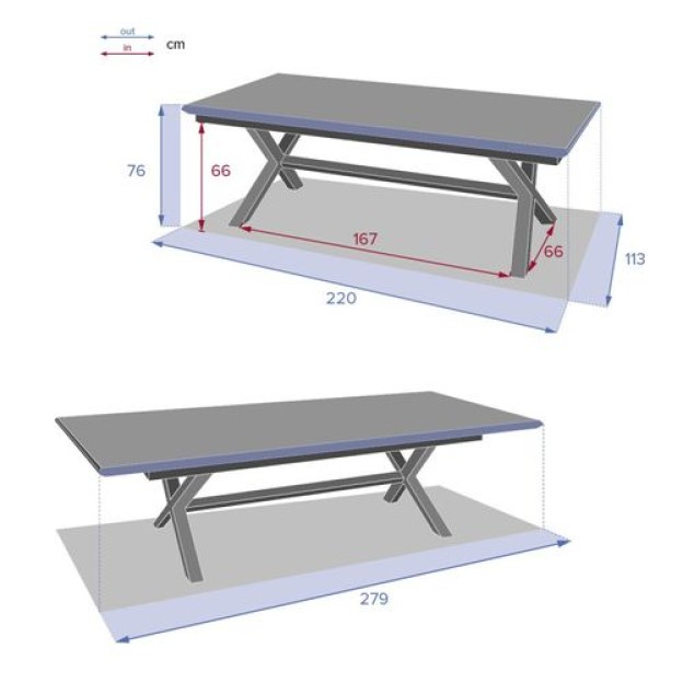 AXIOME EX TABLE ECP 10S SEPIA