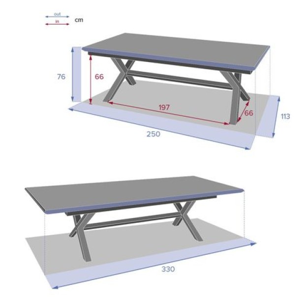 AXIOME EX TABLE ECP 12S SEPIA