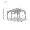 SANTORINI GAZEBO 4X3M SL GRI