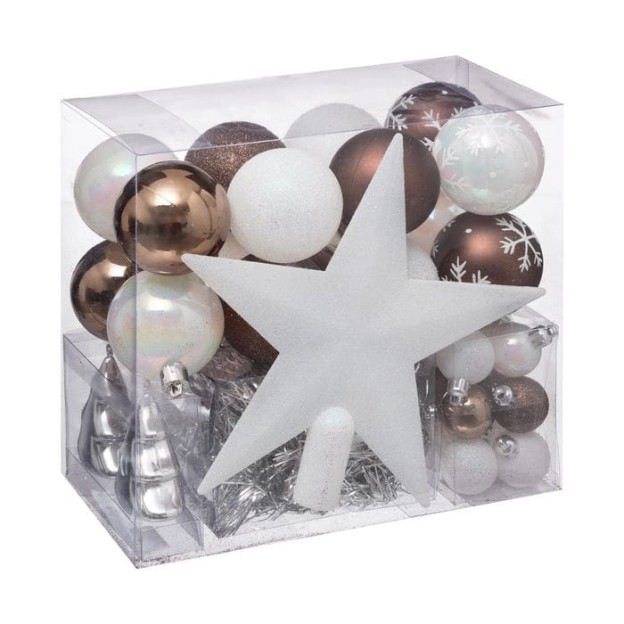 Decoratiuni brad MARRON 44 piese