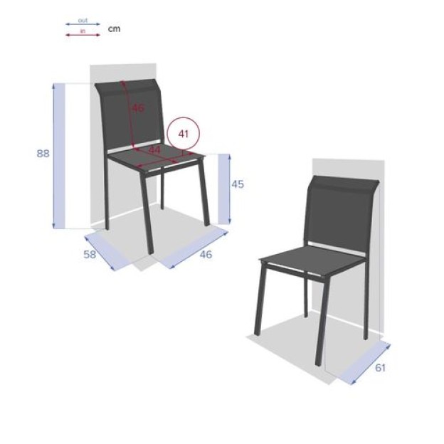 SCAUN ESSENTIA ALU STAC AN/GR
