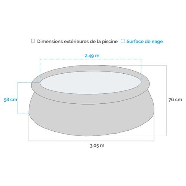 PISCINA EASY SET 3,05X0,76M