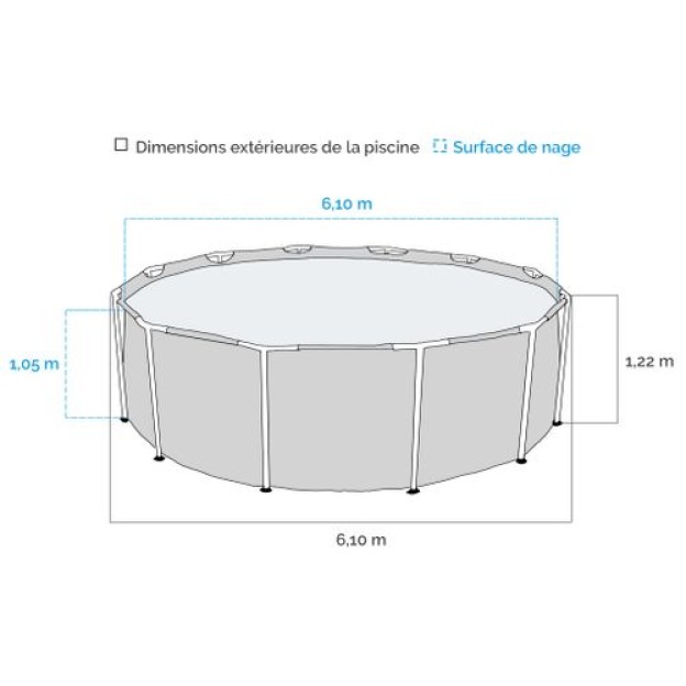SET PISCINA ULTRA FRAMETM, 6 ani