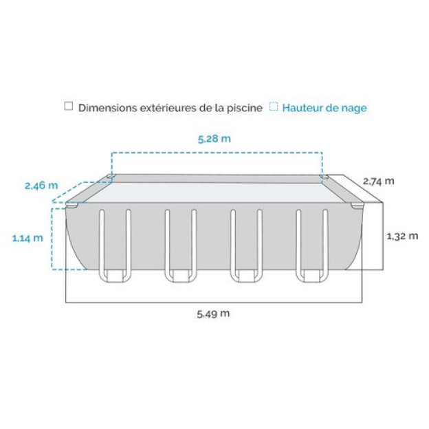 PISCINA RECTANGULARA ULTRA FRAMETM