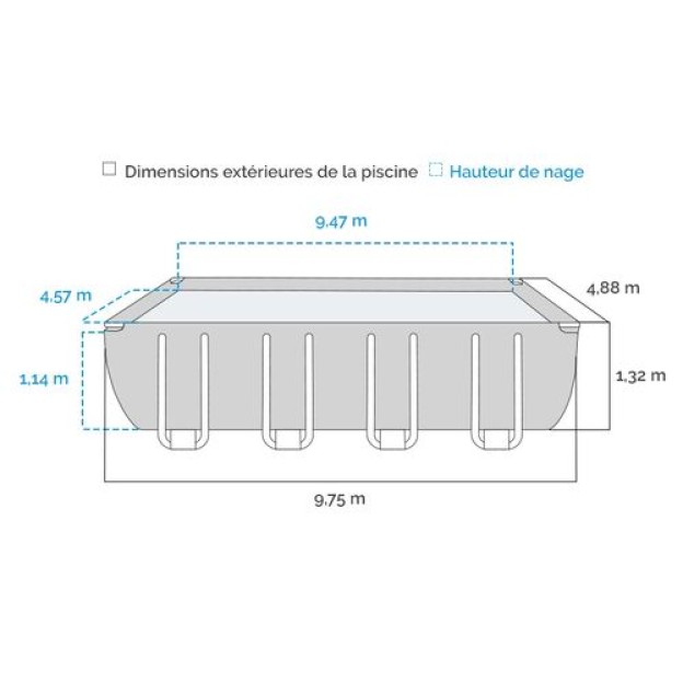 PISCINA RECTANGULARA ULTRA FRAMETM