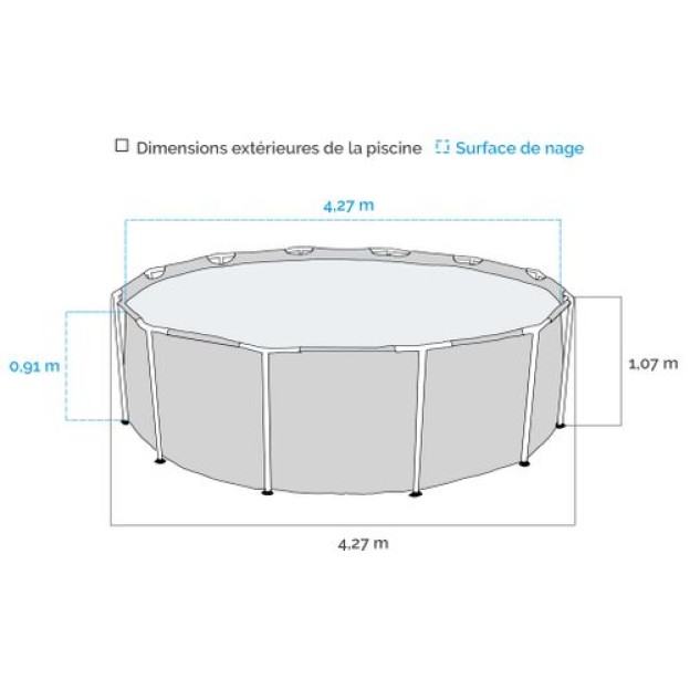 SET PISCINA PRISM FRAMETM, 6 ani