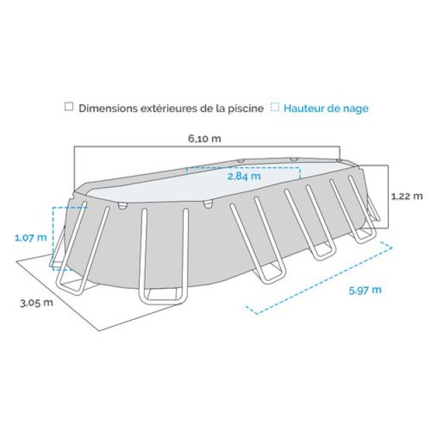 SET PRISM FRAMETM PISCINA OVALA, A