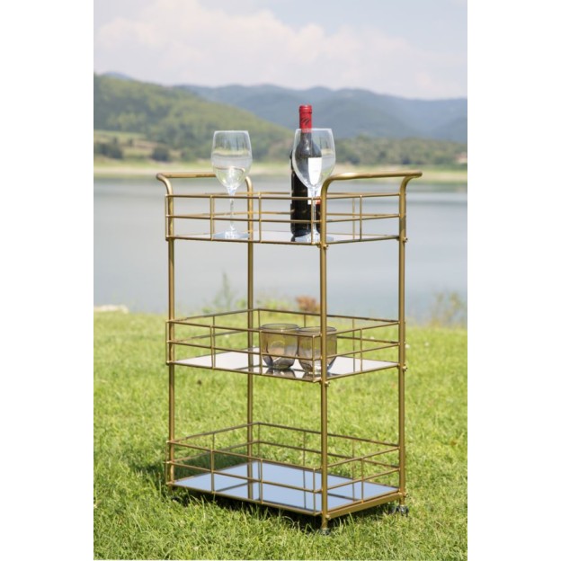 CARUCIOR PENTRU SERVIRE GLAM RET. CM 60X30,5X80