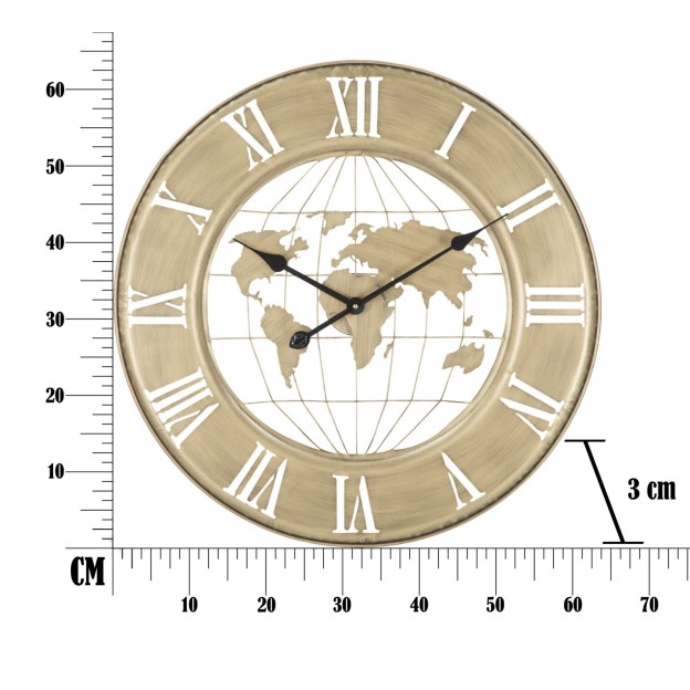 CEAS DE PERETE WORLD GOLD CM Ø 63X3