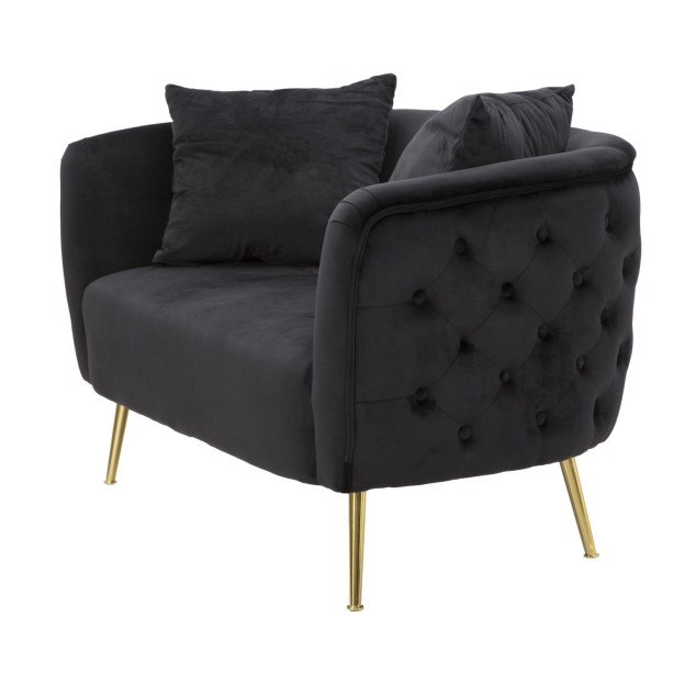 CANAPEA BUCAREST NEGRA CM 127X74X71