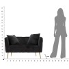 CANAPEA BUCAREST NEGRA CM 127X74X71