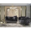 CANAPEA BUCAREST NEGRA CM 127X74X71