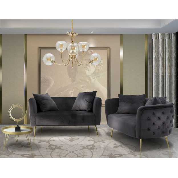 CANAPEA BUCAREST NEGRA CM 127X74X71