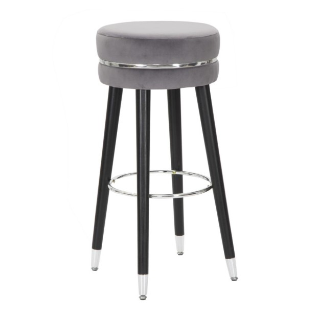 TABURET DE BAR PARIS GRIGIO/SILVER CM Ø 35X74