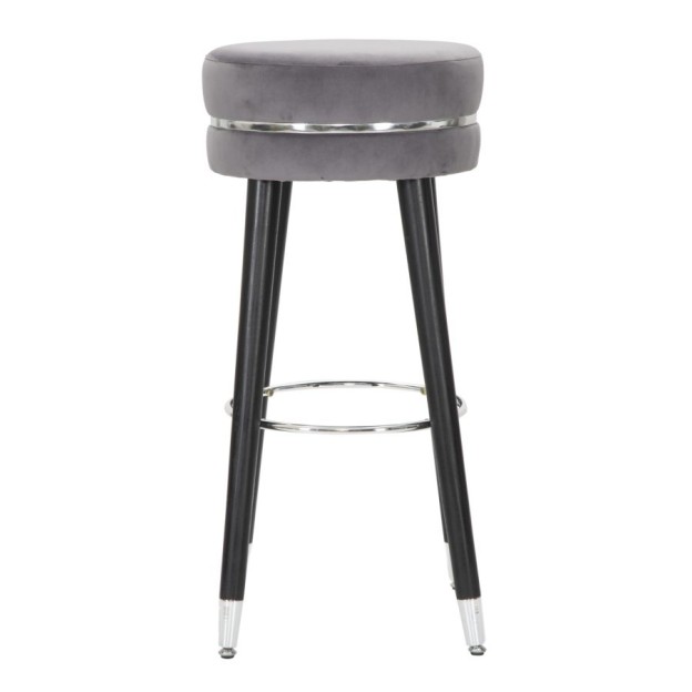TABURET DE BAR PARIS GRIGIO/SILVER CM Ø 35X74