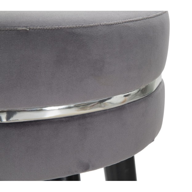 TABURET DE BAR PARIS GRIGIO/SILVER CM Ø 35X74