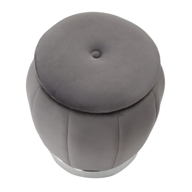 PUFF/DEPOZITARE PARIS GRIGIO/SILVER CM Ø 43X43
