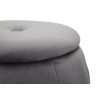 PUFF/DEPOZITARE PARIS GRIGIO/SILVER CM Ø 43X43