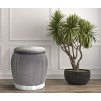 PUFF/DEPOZITARE PARIS GRIGIO/SILVER CM Ø 43X43