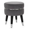 TABURET DE BAR PARIS GRIGIO/SILVER CM Ø 35X40,5