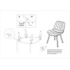 SCAUN PARIS VERDE/AURIU SET 2 BUC 51X59X79