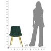 SCAUN PARIS VERDE/AURIU SET 2 BUC 51X59X79