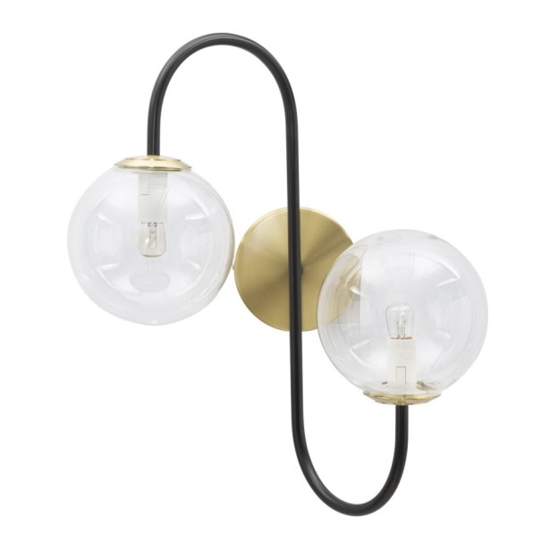 LAMPĂ DE PERETE FIER NEGRU CM 36x24x45