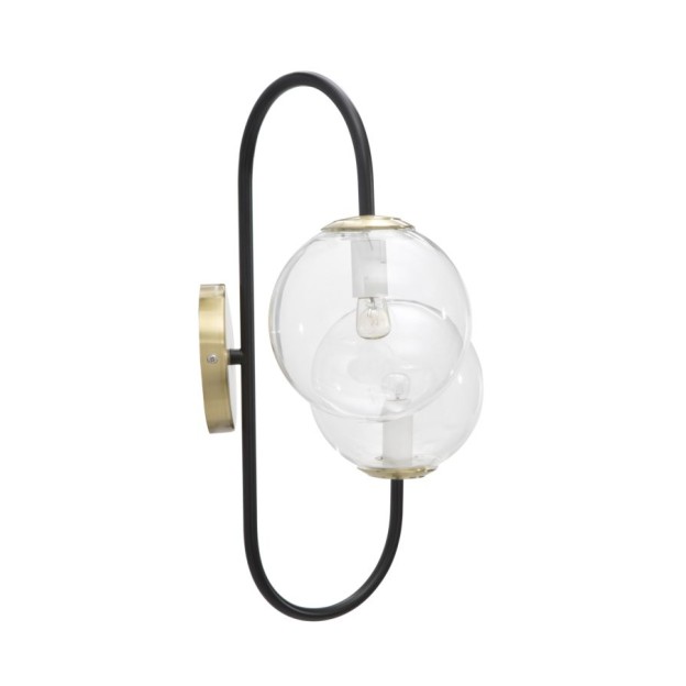 LAMPĂ DE PERETE FIER NEGRU CM 36x24x45